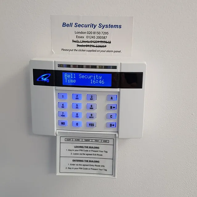 Home security alarm keypad