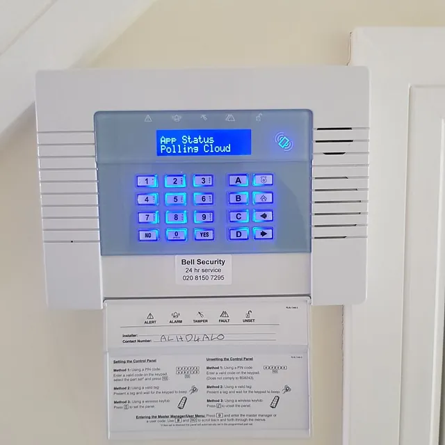 Home security alarm system keypad